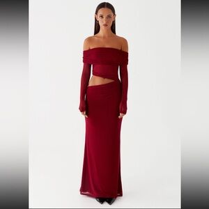 Emery Maxi Dress - Cherry Red